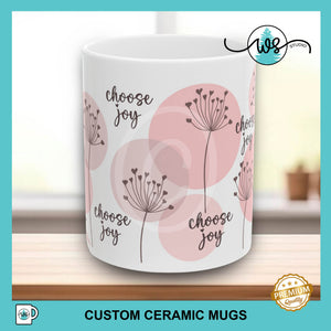 Mug_Choose Joy Boho Flowers Wrap_WhiteMug11oz