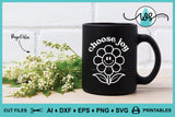 Choose Joy Retro SVG PNG DXF | Positive Quote Cut File