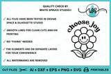 Choose Joy Retro SVG PNG DXF | Positive Quote Cut File