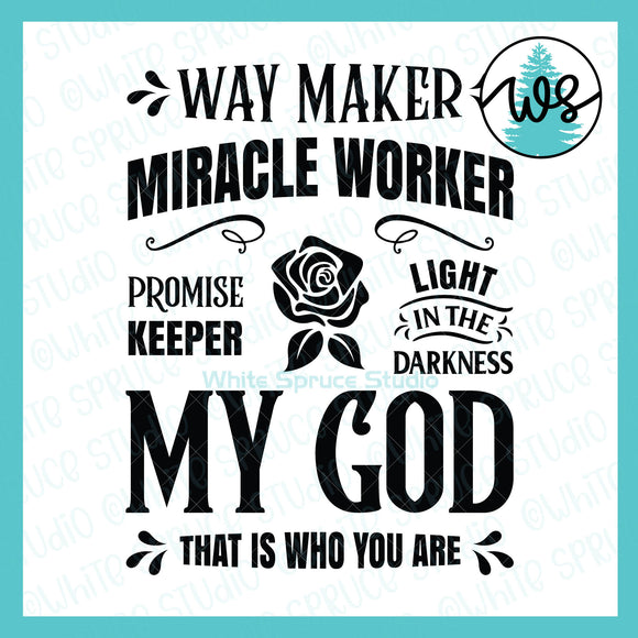 SVG Inspirational Logo, Way Maker