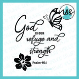 SVG Inspirational Logo, God is Our Refuge and Strength