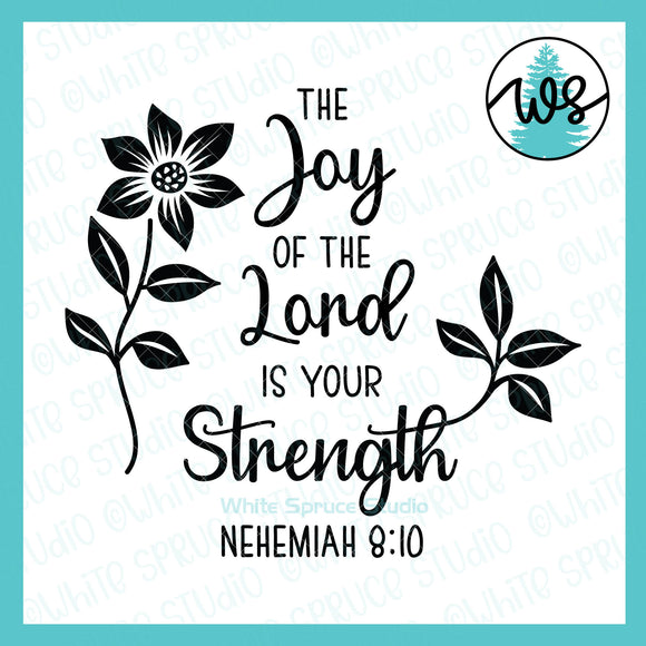 SVG Inspirational Logo, The Joy of the Lord is Your Strength