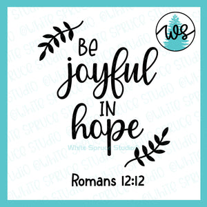 SVG Inspirational Logo, Be Joyful in Hope