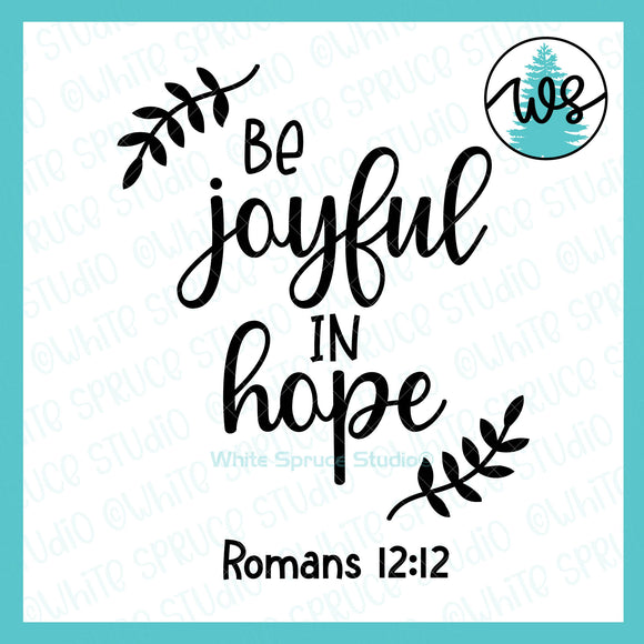 SVG Inspirational Logo, Be Joyful in Hope