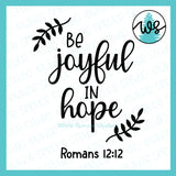 SVG Inspirational Logo, Be Joyful in Hope