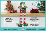 Christmas 3D Elf Treat Box SVG Template