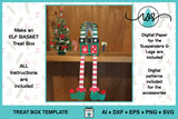 Christmas 3D Elf Treat Box SVG Template