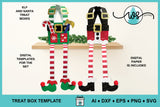 Christmas 3D Elf and Santa Treat Box Set SVG Templates