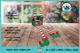 Christmas 3D Elf and Santa Treat Box Set SVG Templates