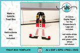 Christmas 3D Santa Treat Box SVG Template