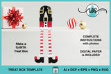 Christmas 3D Santa Treat Box SVG Template