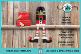 Christmas 3D Santa Treat Box SVG Template
