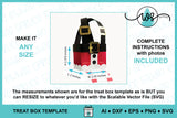 Christmas 3D Santa Treat Box SVG Template