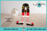 Christmas 3D Santa Treat Box SVG Template