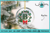 SVG Christmas Alphabet Letters Holly Monogram