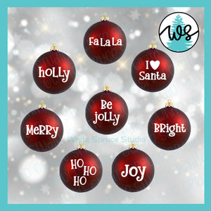 SVG Christmas Ornament Jolly Collection
