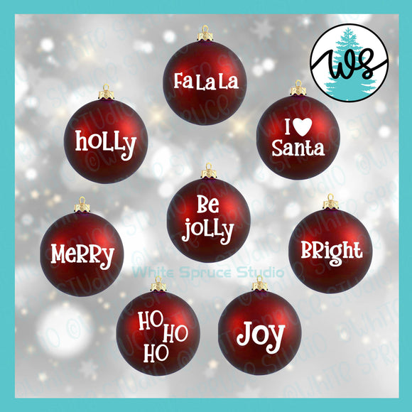 SVG Christmas Ornament Jolly Collection