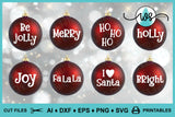 SVG Christmas Ornament Jolly Collection
