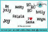SVG Christmas Ornament Jolly Collection