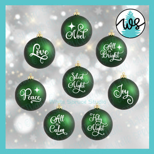 SVG Christmas Ornament Silent Night Collection
