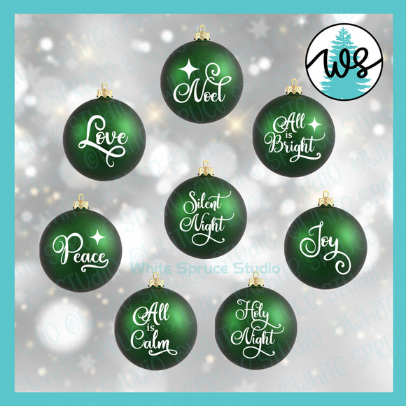 SVG Christmas Ornament Silent Night Collection