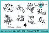 SVG Christmas Ornament Silent Night Collection