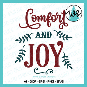SVG Comfort and Joy, Christmas Logo