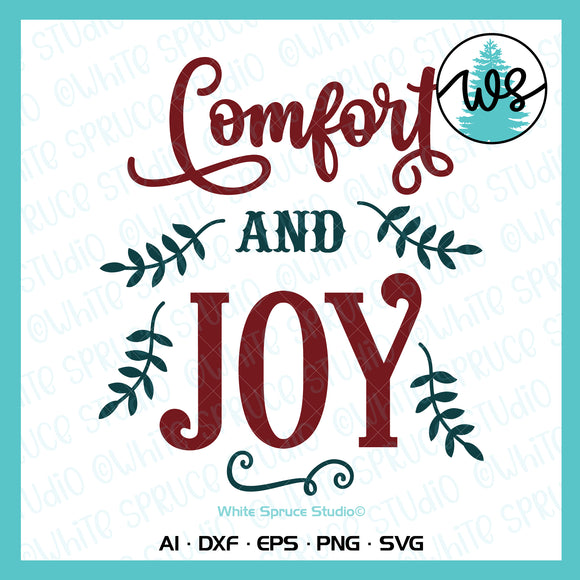 SVG Comfort and Joy, Christmas Logo