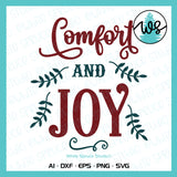 SVG Comfort and Joy, Christmas Logo