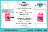 Valentine Cupid Gable Gift Box SVG Template