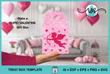 Valentine Cupid Gable Gift Box SVG Template
