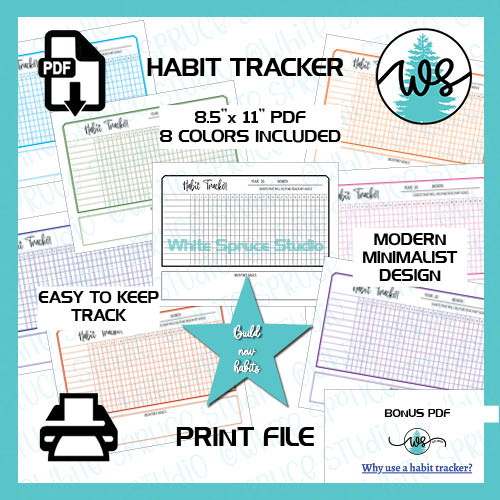 Printable Daily Monthly Habit Tracker