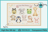 Digital Crochet Animals Clipart Bundle Nursery PNG Printables
