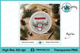 Digital Stamp Christmas Penguin Printable Line Art
