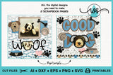 Dog Clipart SVG: Scrapbook Kit with Photo Frames (Digital Download)
