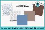 Dog Clipart SVG: Scrapbook Kit with Photo Frames (Digital Download)