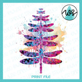 Printable Dragonfly Tree Splatter