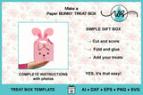 Easter Bunny Treat Box SVG | Gable Box Cut File for Cricut & Silhouette