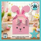 Easter Bunny Treat Box SVG | Gable Box Cut File for Cricut & Silhouette
