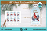 Printable Editable Winter Bird Christmas Gift Tag