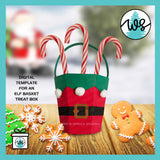 Elf Basket Treat Box SVG Template, 3D Christmas Paper Gift Box