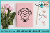 Elige la Alegría Retro SVG PNG DXF | Spanish Positive Quote Cut File