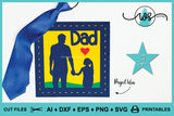 SVG Dad Daughter Card Template