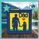 SVG Dad Daughter Card Template