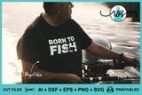 SVG Fishing Logo, Born to Fish