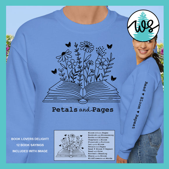 SVG Floral Book Wildflowers Book Sayings Bundle