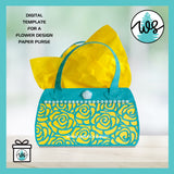 Flower Design Paper Purse 3D SVG