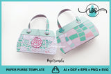 Flower Design Paper Purse 3D SVG