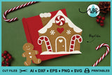 Gingerbread House Card SVG Template