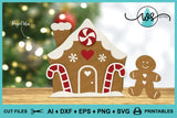 Gingerbread House Card SVG Template